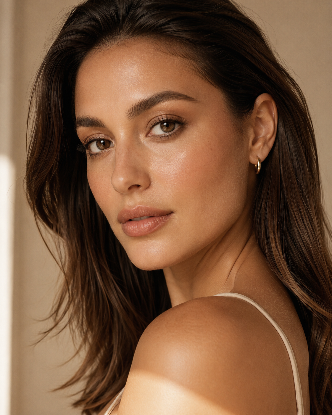 Soft glam make-up look